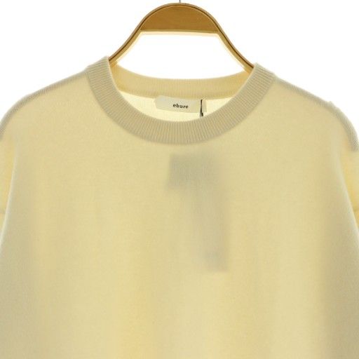 エブール ebure 24SS カシミヤ フロントポケット クルーネック