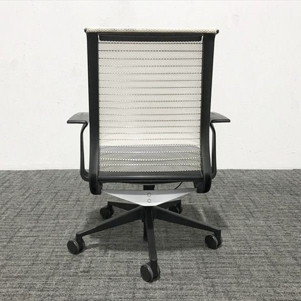 シンクチェア 3Dニット ブラックフレーム オフィスチェア 肘付 steelcase スチールケース ココナッツ インクブルー