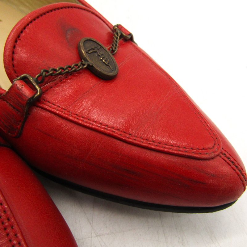 トラサルディ ローファー スリッポン ブランド シューズ 靴 赤 レディース 35.5サイズ レッド TRUSSARDI 【中古】