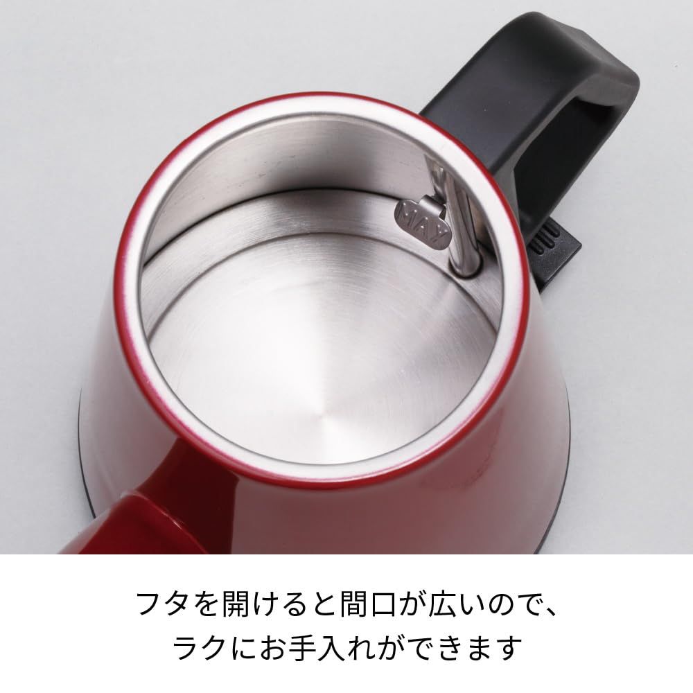 レコルト 電気ケトル クラシック リーブル 0.8L マッドレッド RCK-2FKR WWW_KANDAIZUMI_COM