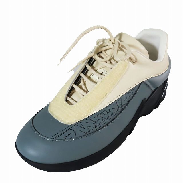 ラフシモンズ RAF SIMONS アンテイ ロゴ スニーカー シューズ クリーム