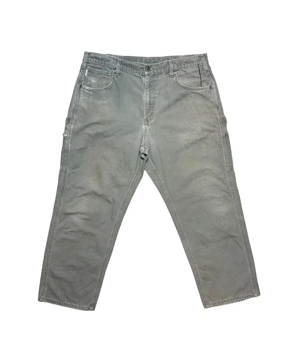 38x30 Carhartt カーハート シングルニー フェード モスグリーン カーペンター ワークパンツ