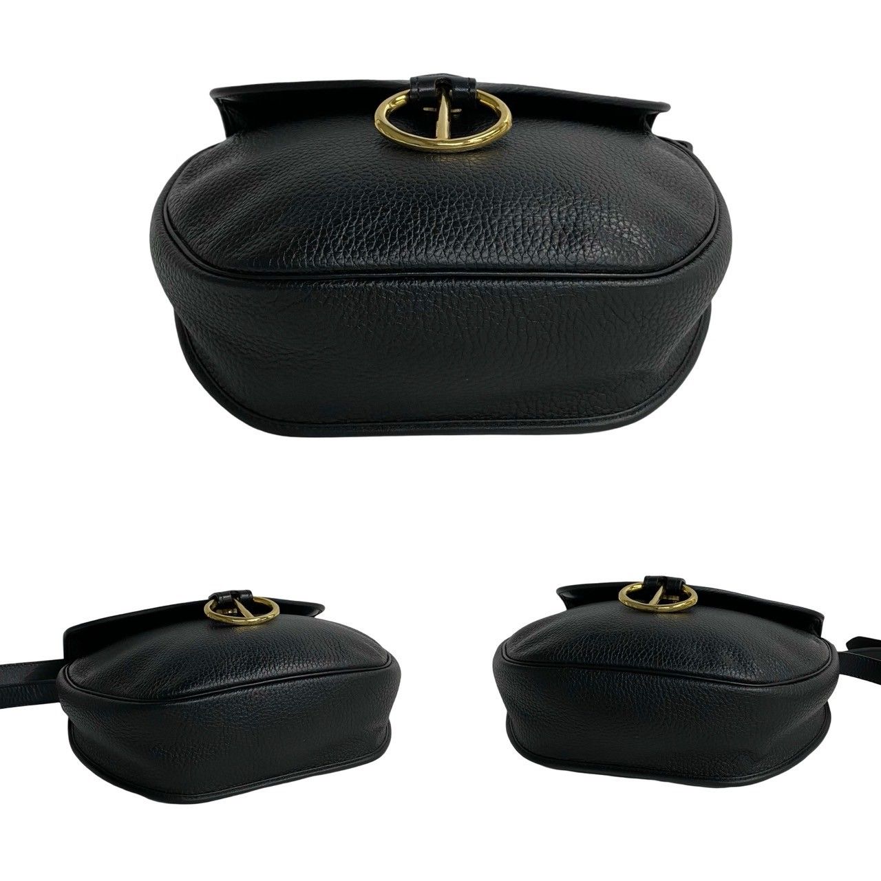 極 美品 Christian Dior ディオール 希少品 ロゴ 金具 レザー ミニ 
