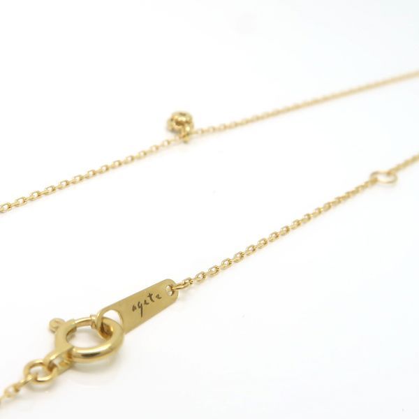 agete ダイヤモンド ネックレス 0.05ct K18 イエローゴールド agete ダイヤモンド ネックレス 0.05ct K18 イエローゴールド