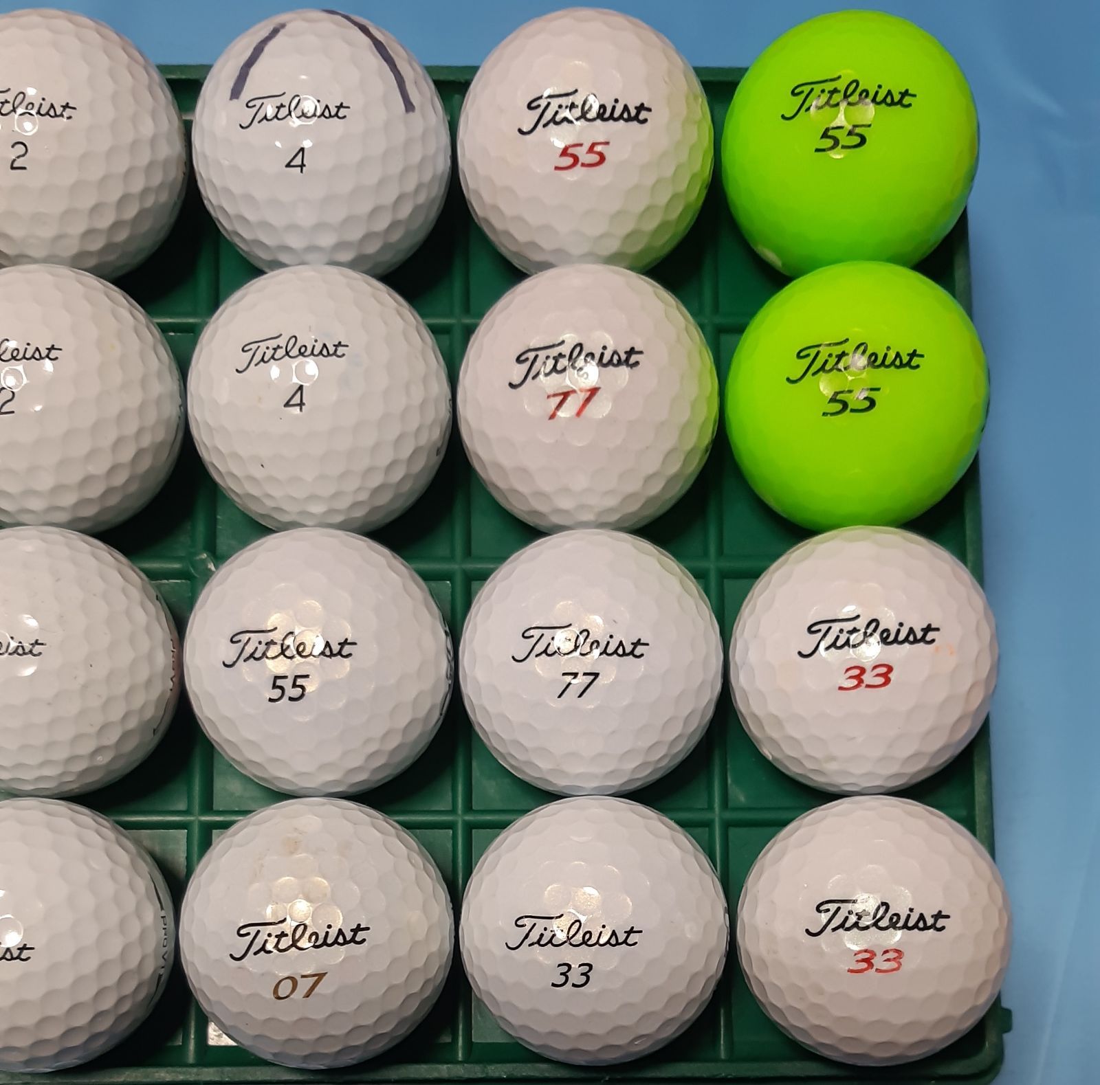 茄子紺 【S84】Titleist PRO V1X 黄 21年 ロストボール 24球