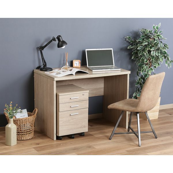 デスク2点セット ホワイトオーク 組立品