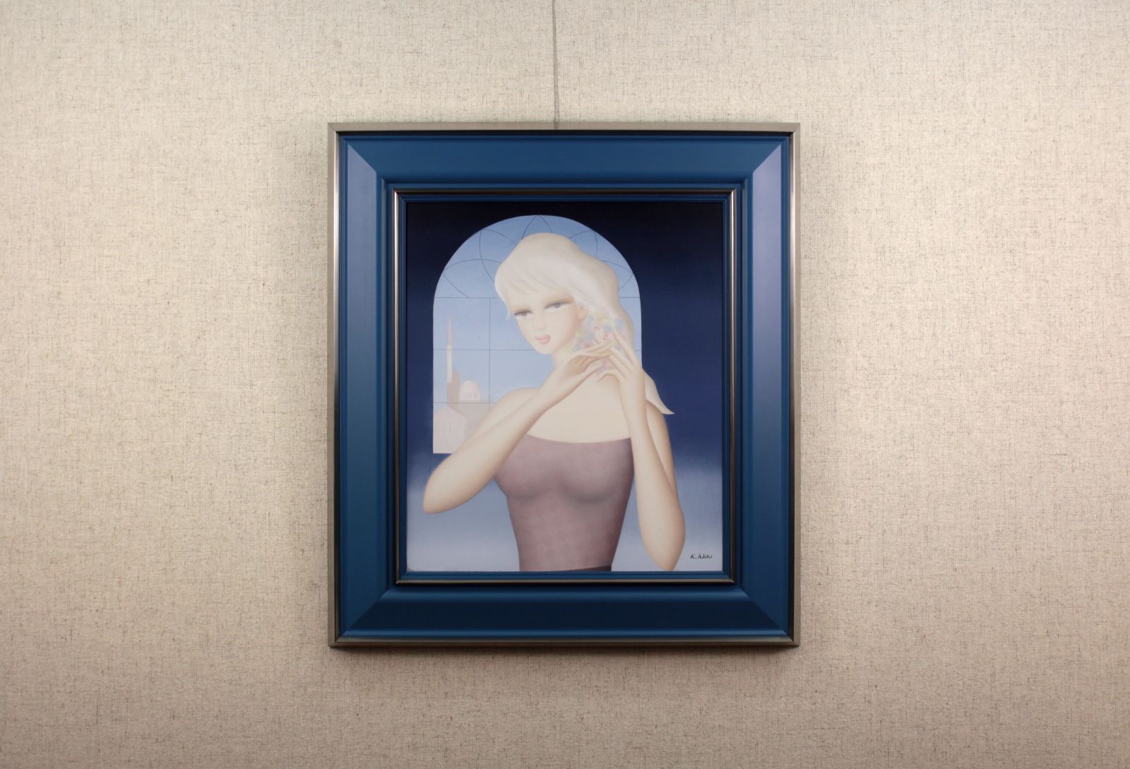 安食一雄『あこがれ（陽光）』油彩画【真作保証】 絵画 安食一雄『あこがれ（陽光）』油彩画【真作保証】 絵画 - メルカリ