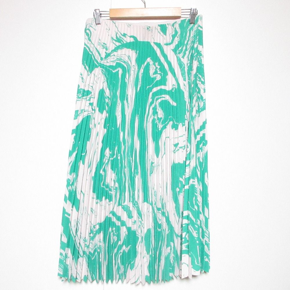 marimekko マリメッコ Pala Marrasta パラマッラスタ Myy Marras ロング プリーツスカート Mサイズ グリーン レディース 古着