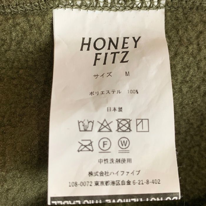 HONEY FITZ ハニーフィッツ ハーフジップ プルオーバーフリース