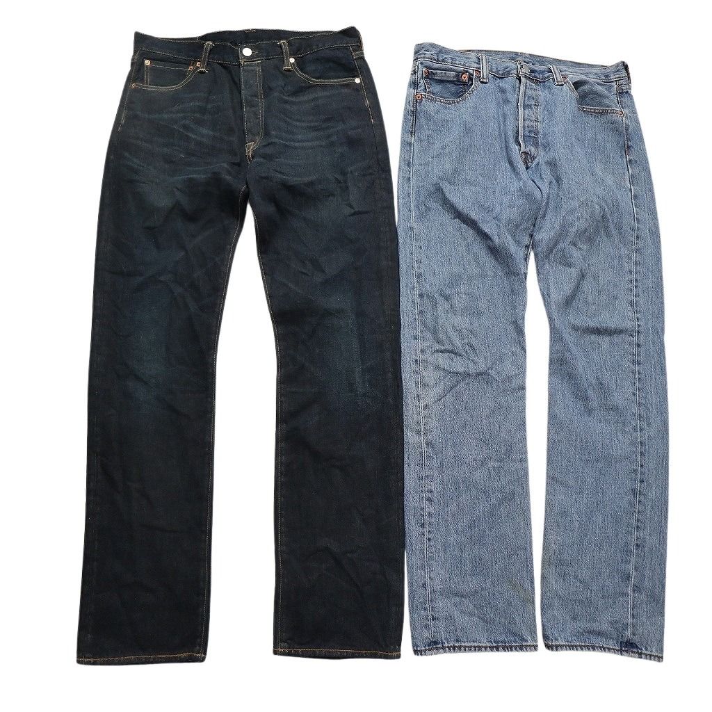 古着卸 リーバイス 501 デニム パンツ 8枚セット メンズ 34 デニム ブラック フェード アメカジ 古着 NC1323 WWW_JUNGLEEDGE_COM