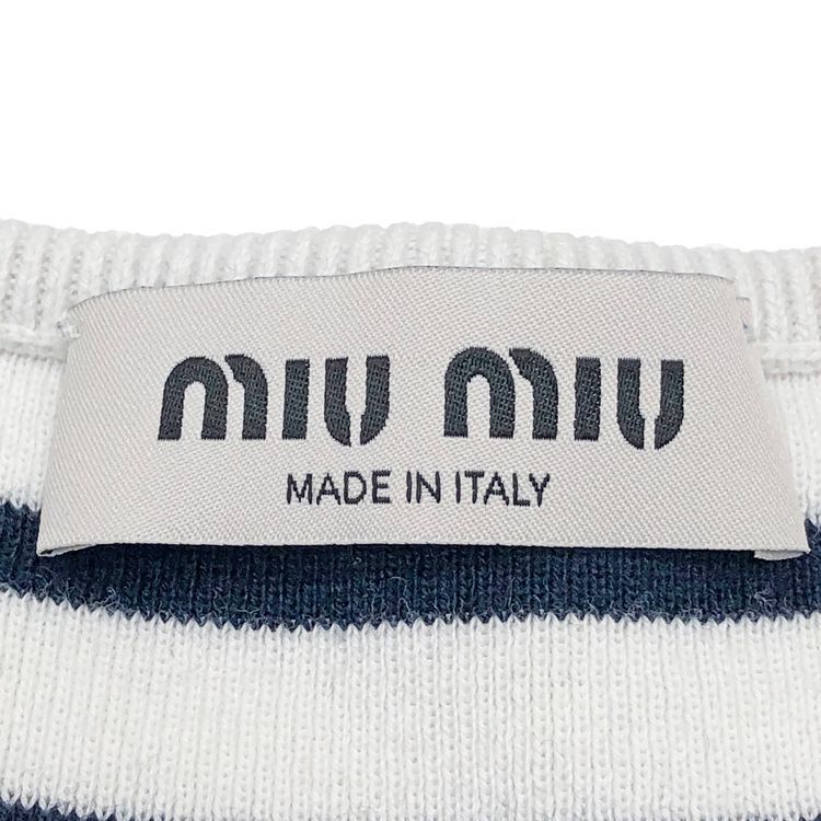 ミネ MIU MIU ミュウミュウ 22SS ボーダー ニット タンクトップ size
