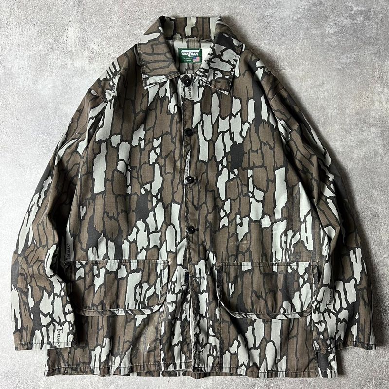 80s USA製 SAFTBAK リアルツリー カモ 迷彩 ハンティング