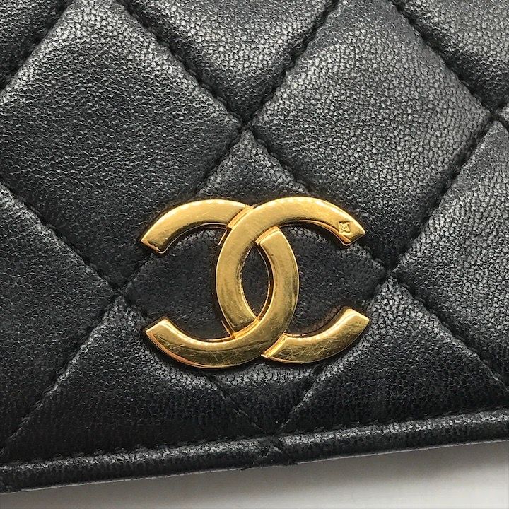 CHANEL シャネル ココマーク プッシュロック ラムレザー チェーン ショルダー バッグ 肩掛け レディース ブラック かばん 鞄 k6432 DECORATOM_COM_BR