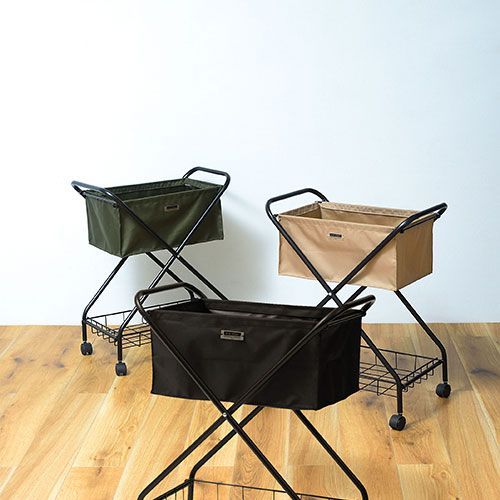 東谷 フォールディング バスケットワゴン ブラック MIP-83BK MARWIL-DEMENAGEMENTS_CH