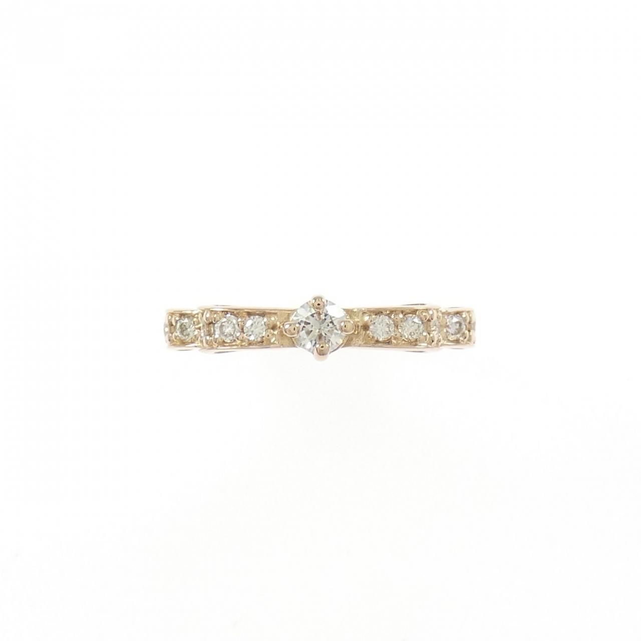 K18PG リボン ダイヤモンド ピンキー リング 0.20CT - メルカリ