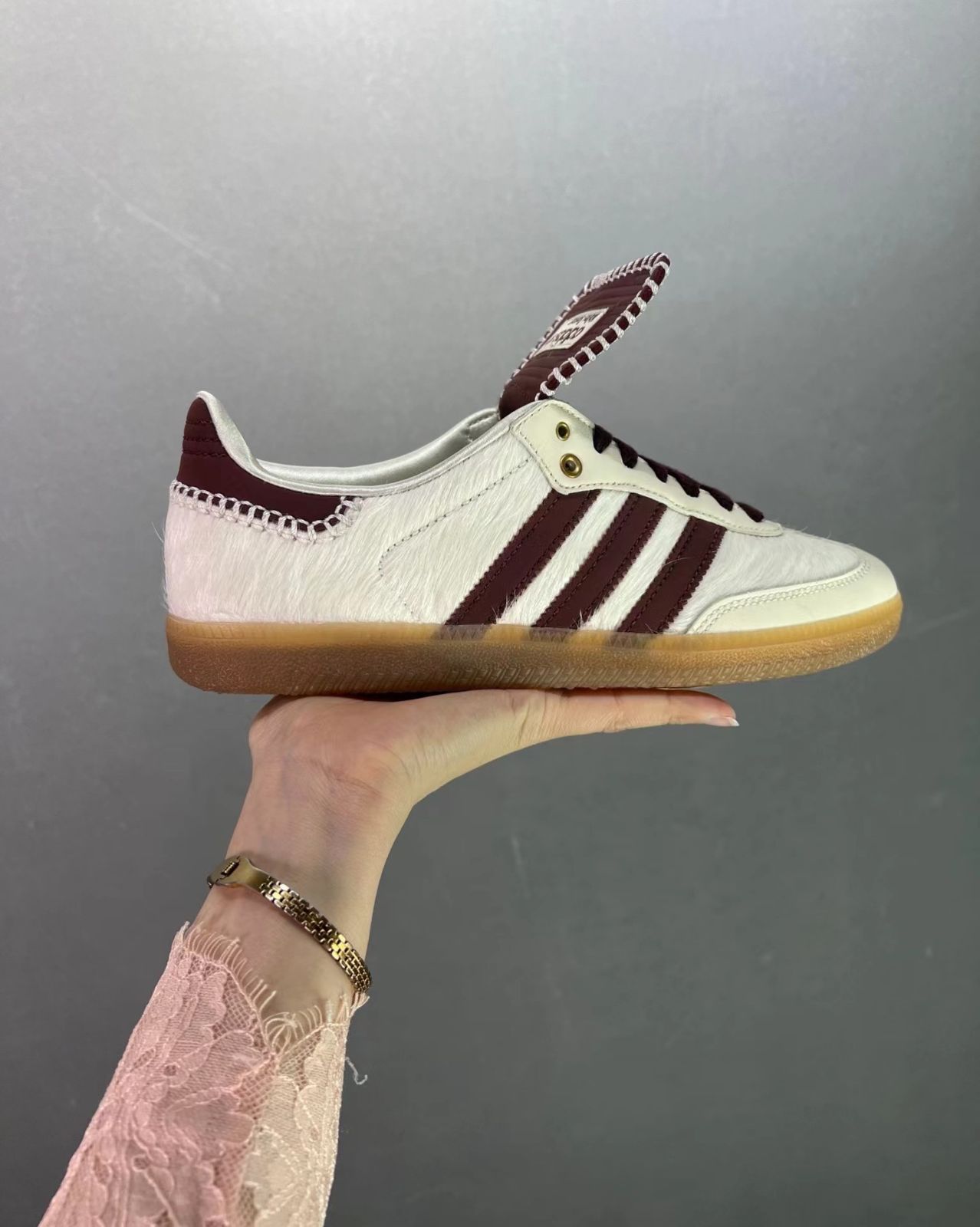 未使用 Adidas samba Pony Wales Bonner ホワイト カップルシューズ レディース/メンズ 箱付