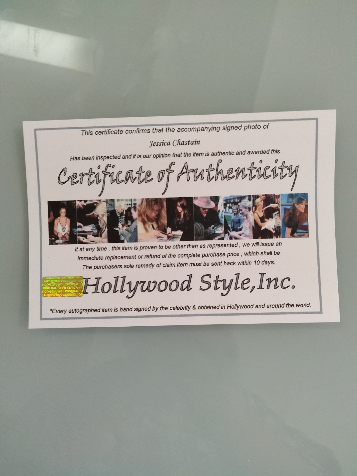 セール中…ジェシカ・チャスティン直筆サイン入り超大型写真…Jessica