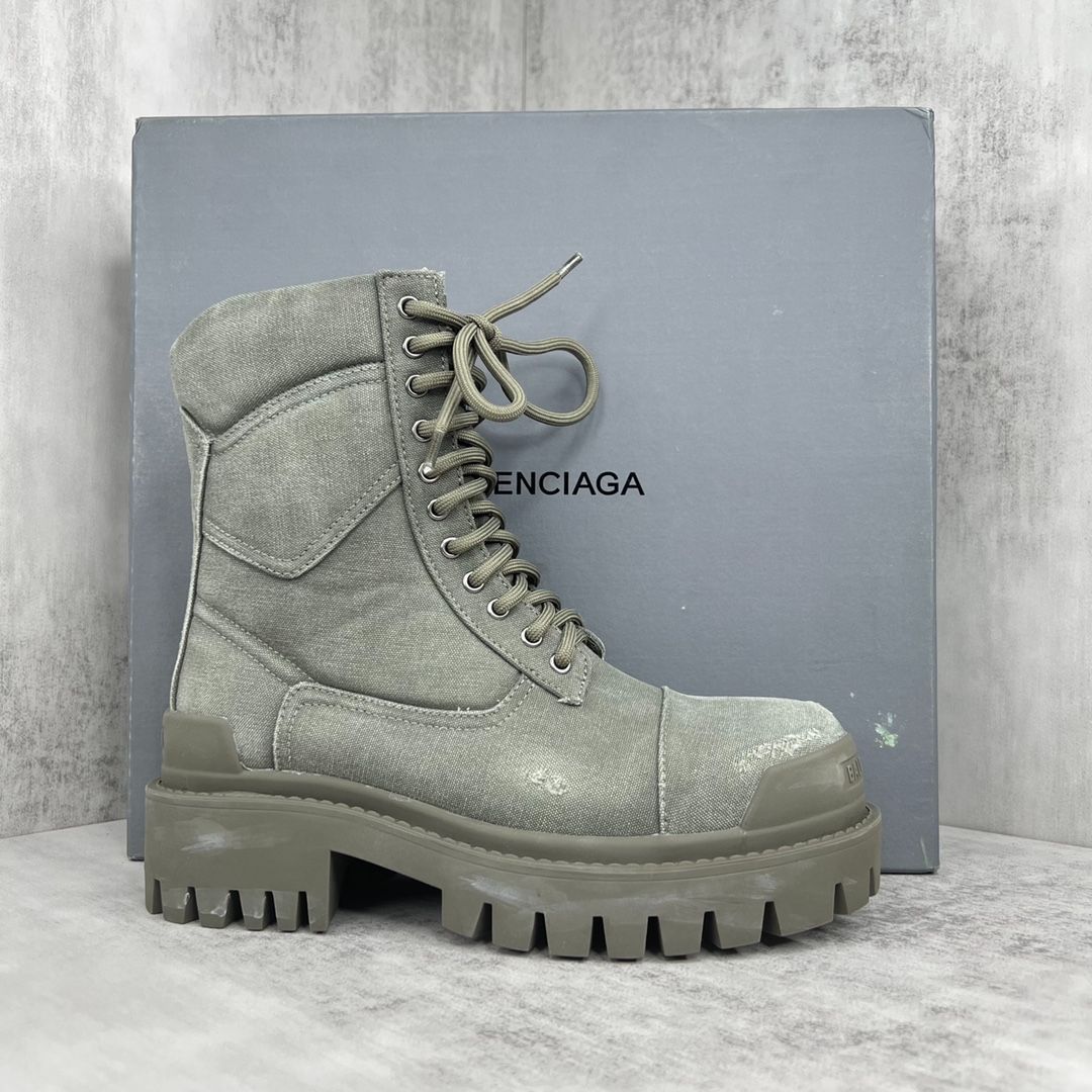 BALENCIAGA COMBAT STRIKE 20MM ブーツ カーキ - メルカリ
