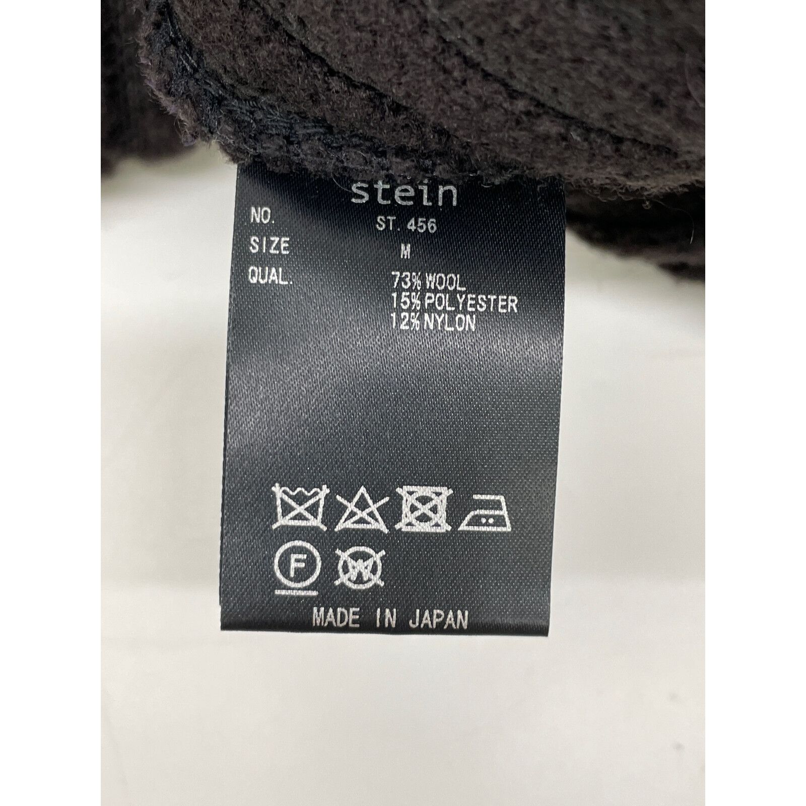 stein シュタイン 22AW ﾌﾞﾗｯｸ ST.456 Thick Wale Rib High Neck LS M