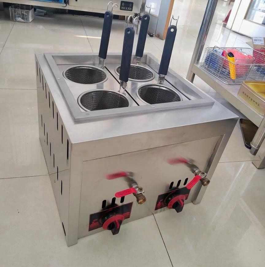 ガス 茹で麺機 ゆで麺器 ガスゆで麺機 卓上型 テボ4点付き LPガス式 厨房 業務 飲食 店舗