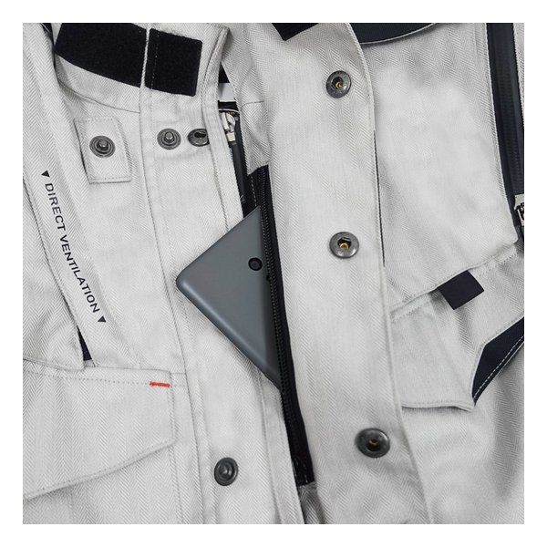  ROUGH-ROAD ラフアンドロード デュアルテックスアドベンチャーオールシーズンジャケット ヘリンボーンシルバー-LL -SV 4 2660193 ジャケット バイクウェア 装備