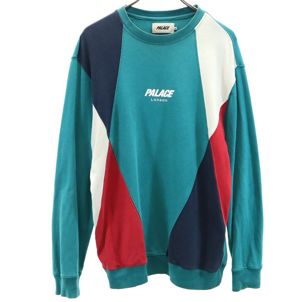 パレス スケートボード 長袖 トレーナー M ブルー系 PALACE スウェット メンズ 古着 240306