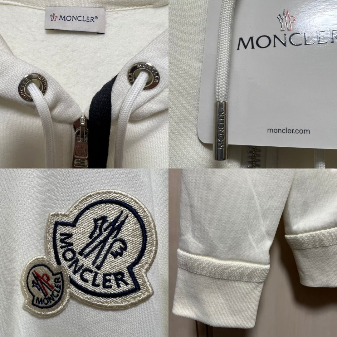 MONCLER アイボリー パーカー クリーニング済み