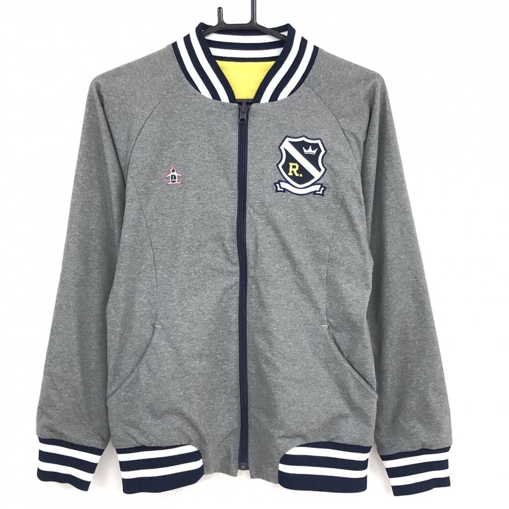 超美品】マンシングウェア リバーシブルジャケット 杢ライトグレー