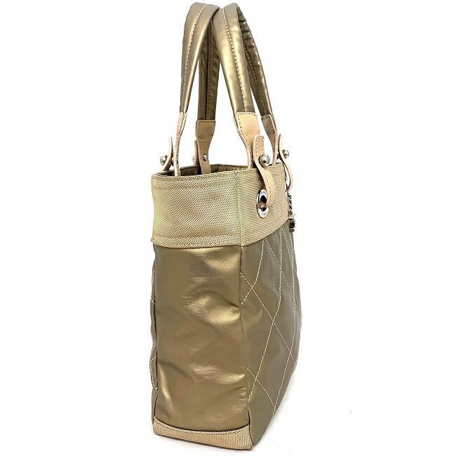 シャネル トートバッグ トートPM ゴールド ベージュ パリビアリッツ  