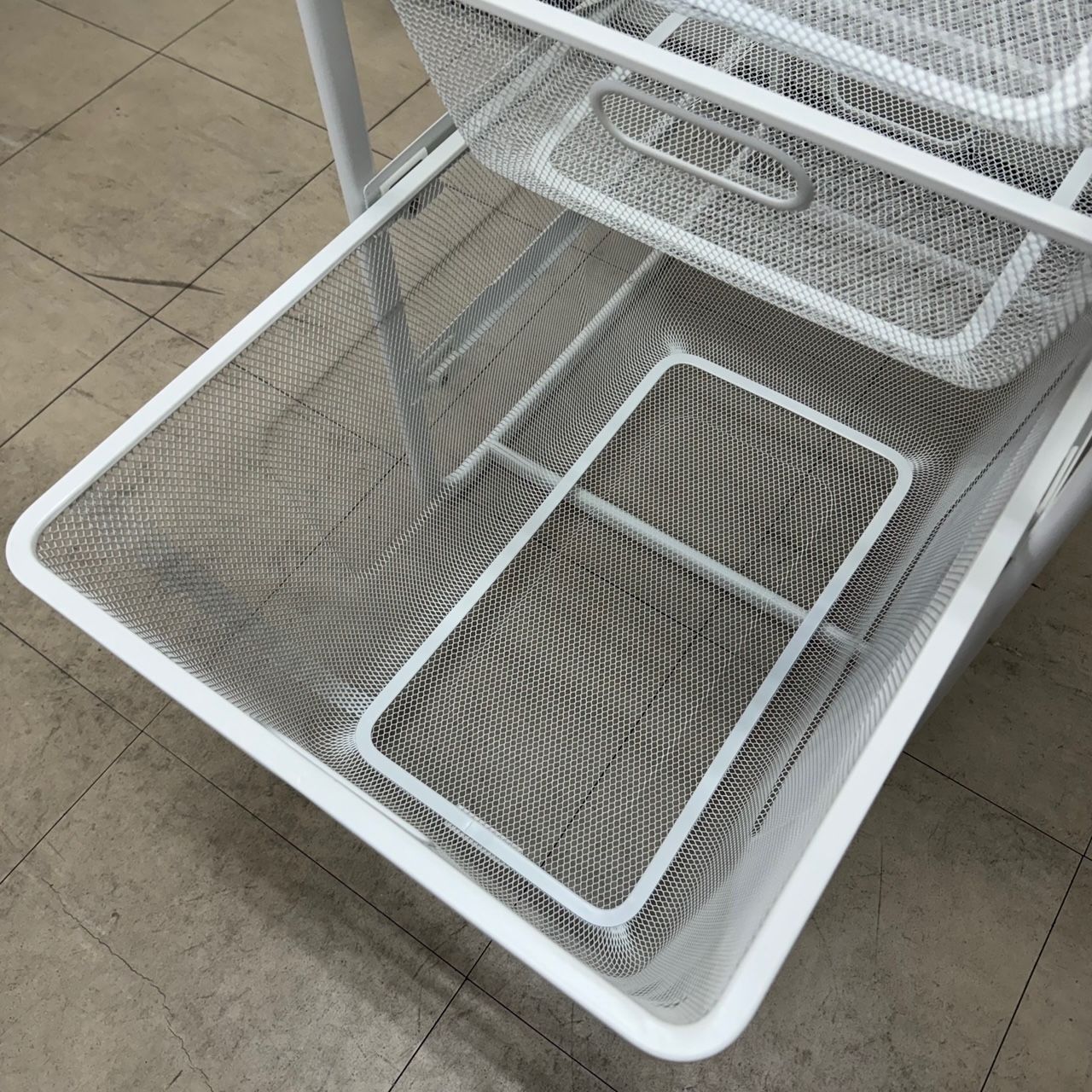 ikeaホワイトワイヤーラック 3段 現地引取のみ・発送不可】IKEA ワイヤーラック 収納 ラック 3段