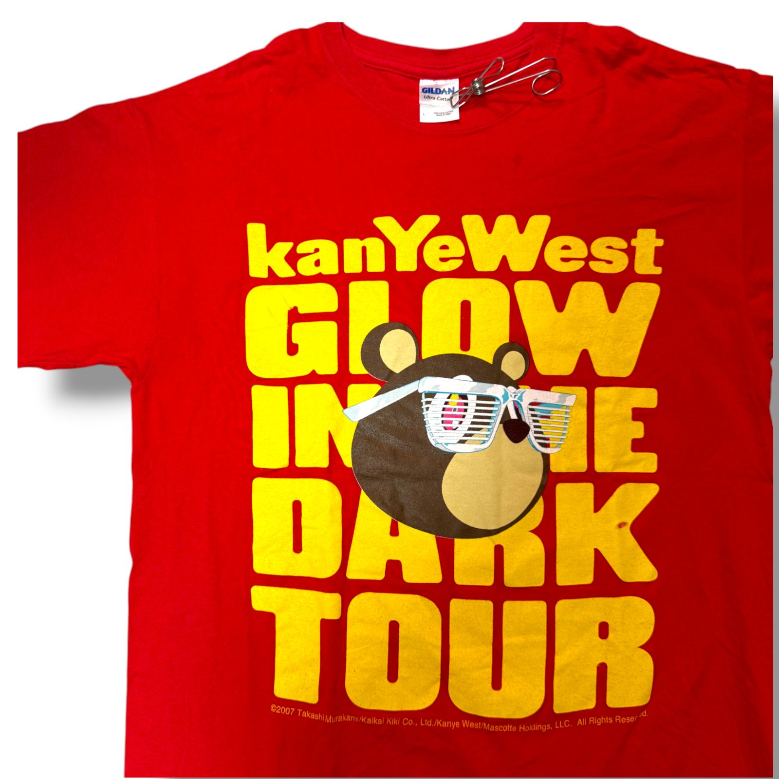 00s Y2K Kanye west 村上隆 GLOW IN THE DARK TOUR 2007 Tシャツ