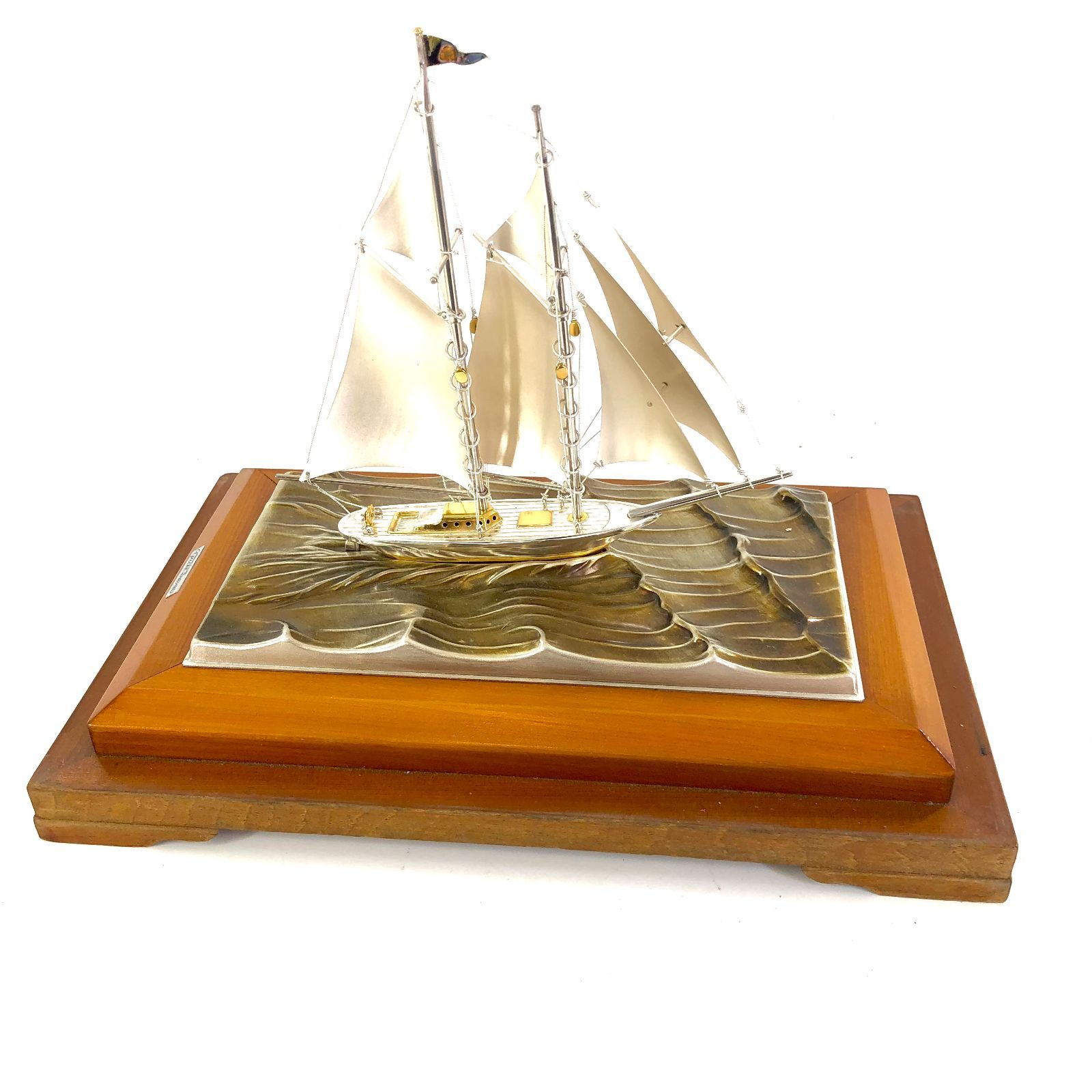 Yacht by TAKEHIKO シルバー 985刻印 武比古 ヨット 置物 関工芸