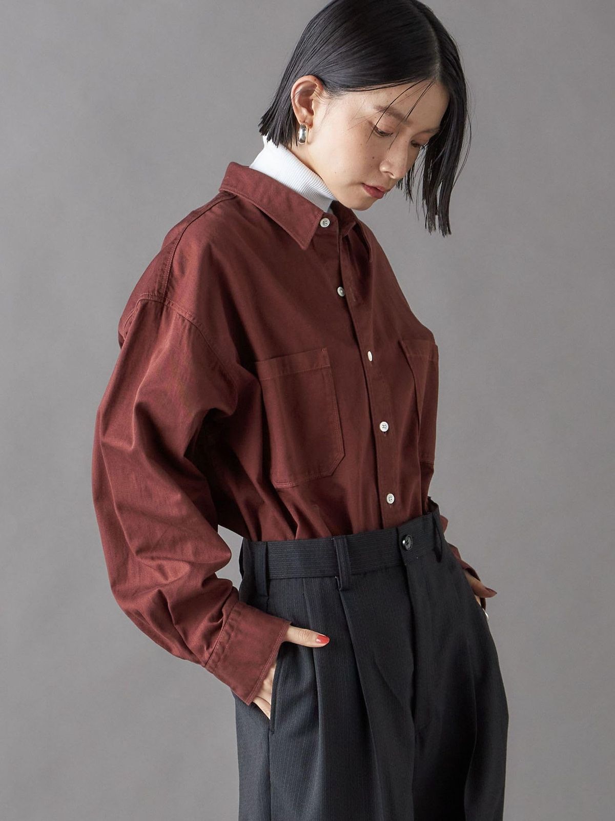 (シップス レディース) SHIPS for women SHIPS NINE CASE:DYED SHIRT 311150630 Brown2