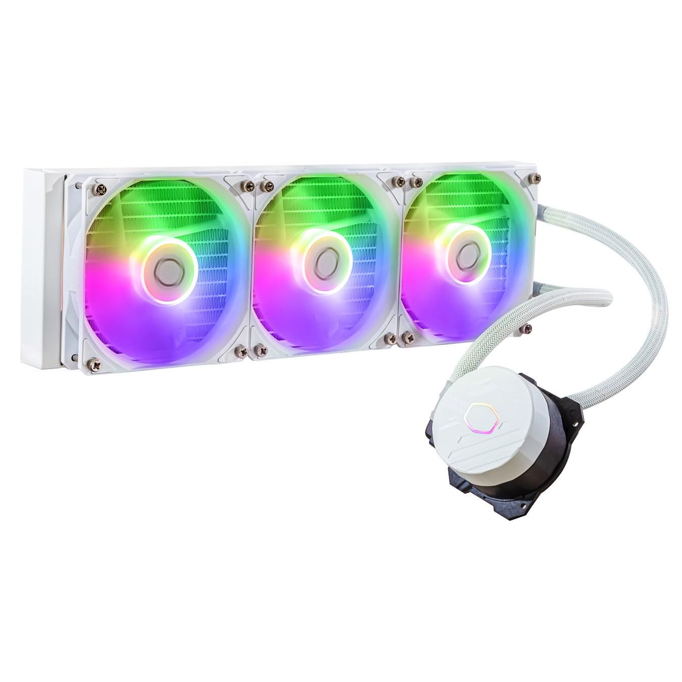 Cooler Master MasterLiquid 360L Core ARGB White LGA1700 | AM5対応 360mmラジエーター搭載 簡易水冷 CPUクーラー MLW-D36M-A18PZ-RW FN1930 ホワイト 360mm