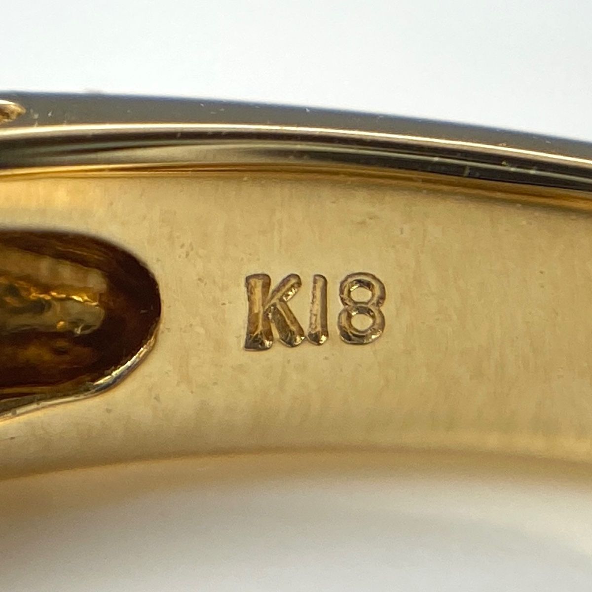 ハートモチーフ デザインリング K18 ゴールド イエローゴールド 指輪