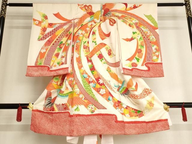 平和屋着物[]七五三 女の子 3歳 祝着 三つ身 のしめ 被布セット