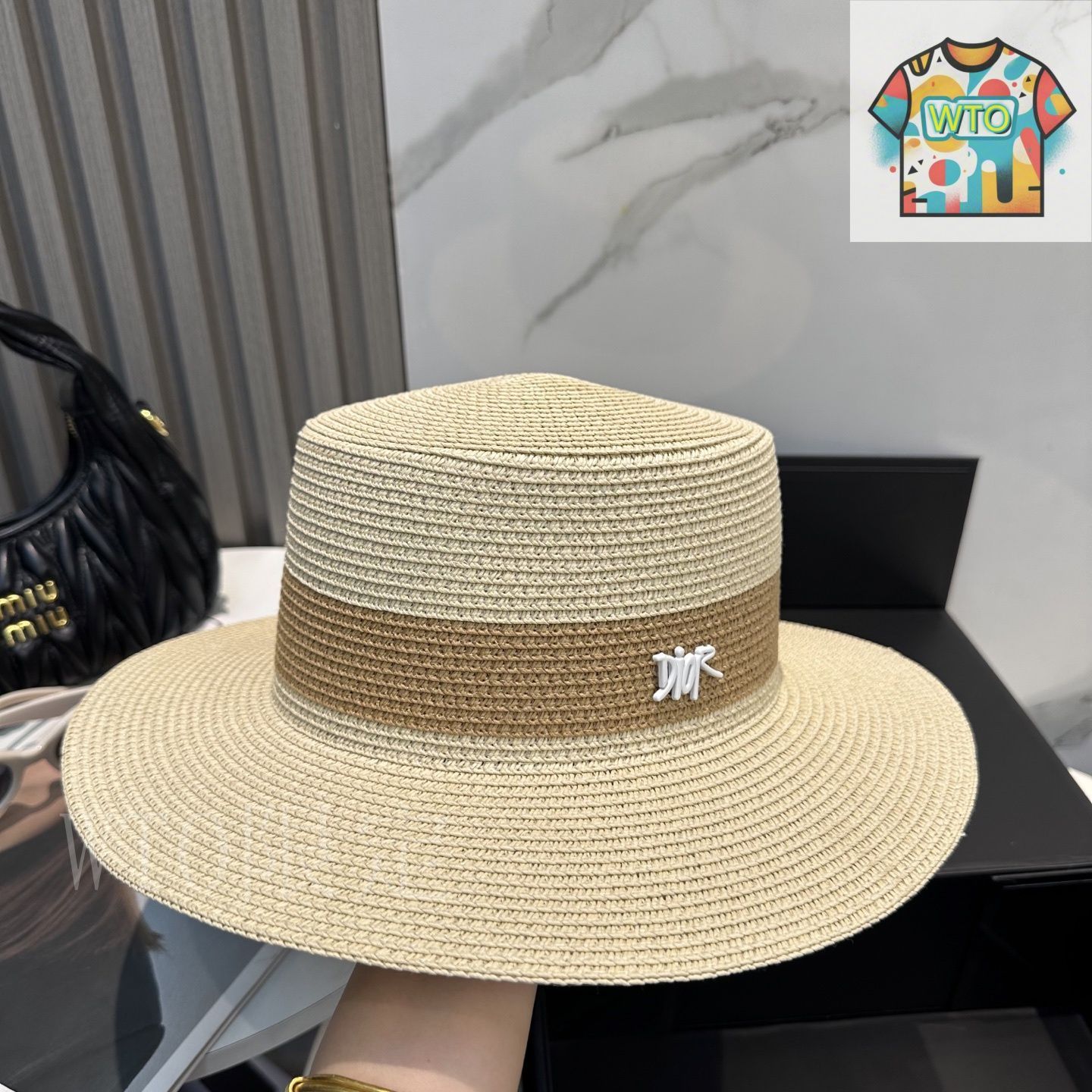 Dior【匿名配送】　ストローハット　激レア　入手困難　サイズ56 今日特価】Dior ストローハット-1-4 - メルカリ