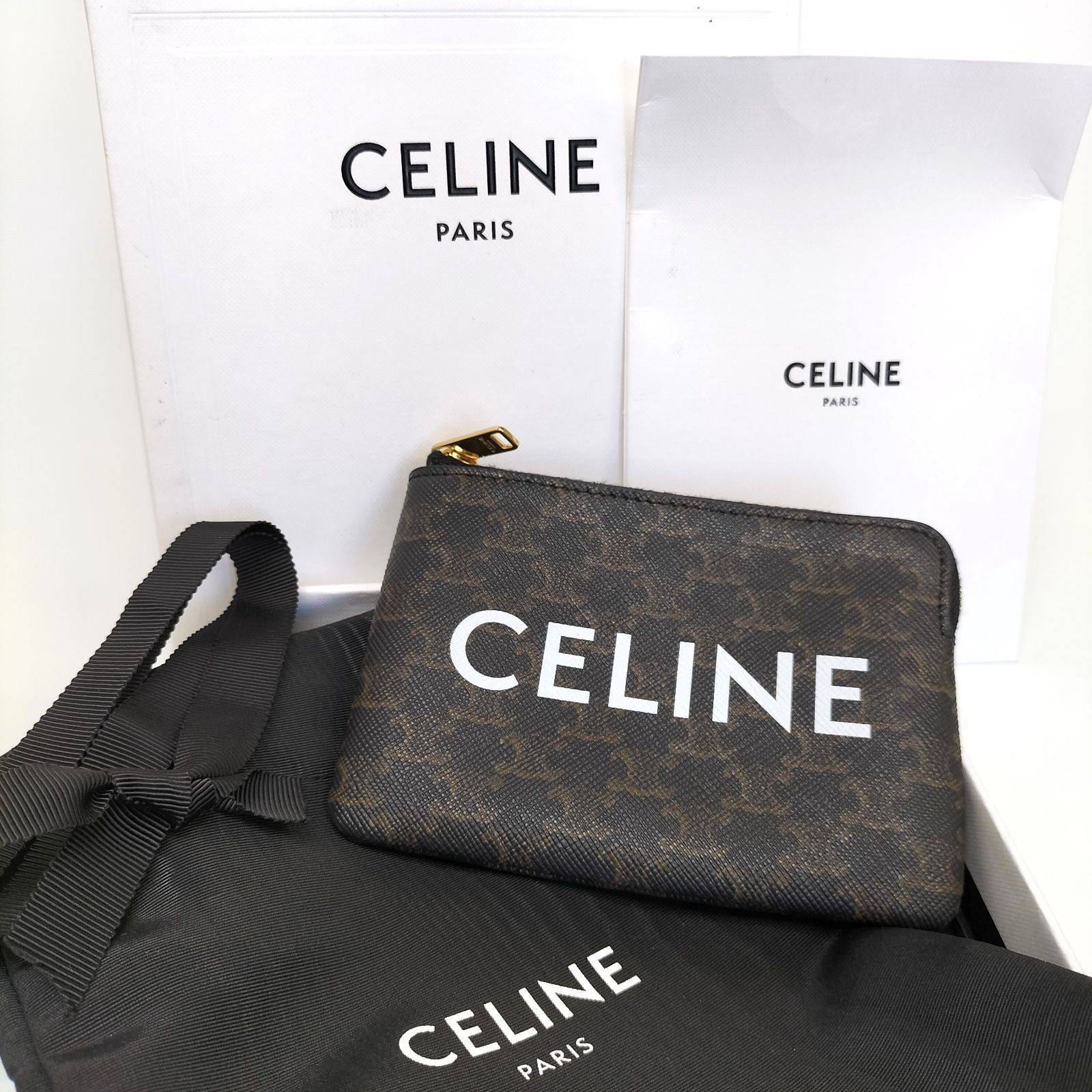 CELINE セリーヌ コイン＆カードケース / トリオンフキャンバス