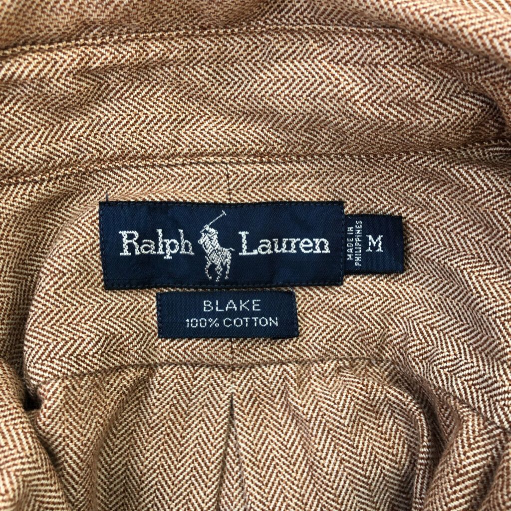 90年代 RALPH LAUREN ラルフローレン BLAKE ボタンダウン ヘリンボーン