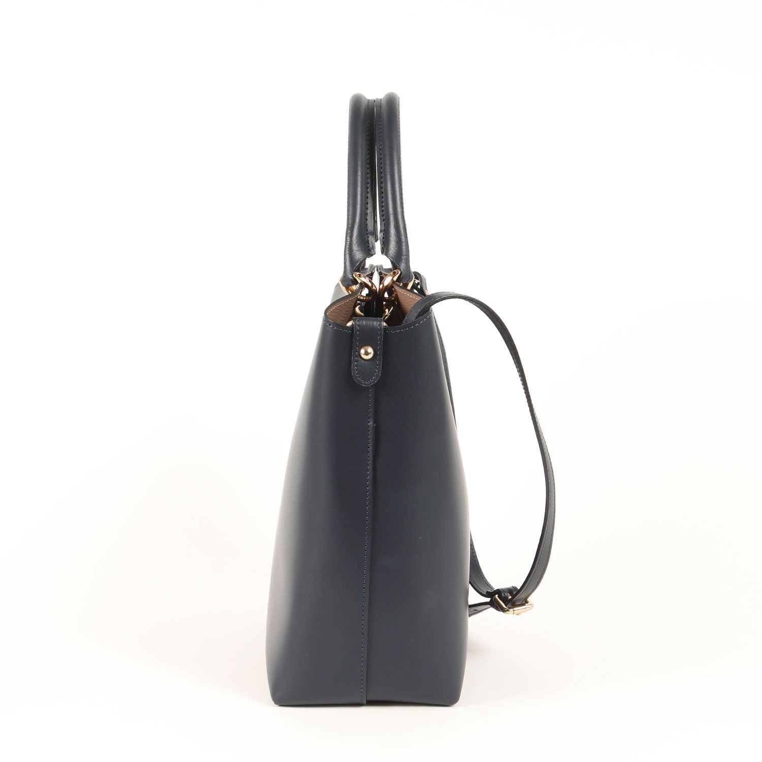 GIANNI NOTARO ジャノニ ノターロ バッグ ネイビー 紺 レザー トートバッグ ショルダーバッグ 2WAY 肩掛け 斜め掛け ポーチ付き 本革 イタリア製 ブランド カバン レディース