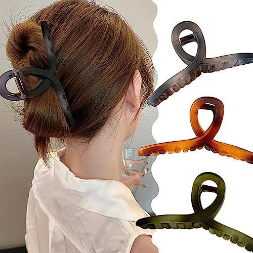3個セット ヘアクリップ 3個セット 3色 大きめ しっかりとまる 濃密な髪も使用でき ヘアアクセサリー 大人 おしゃれ シンプル 通勤 出掛け プレゼント