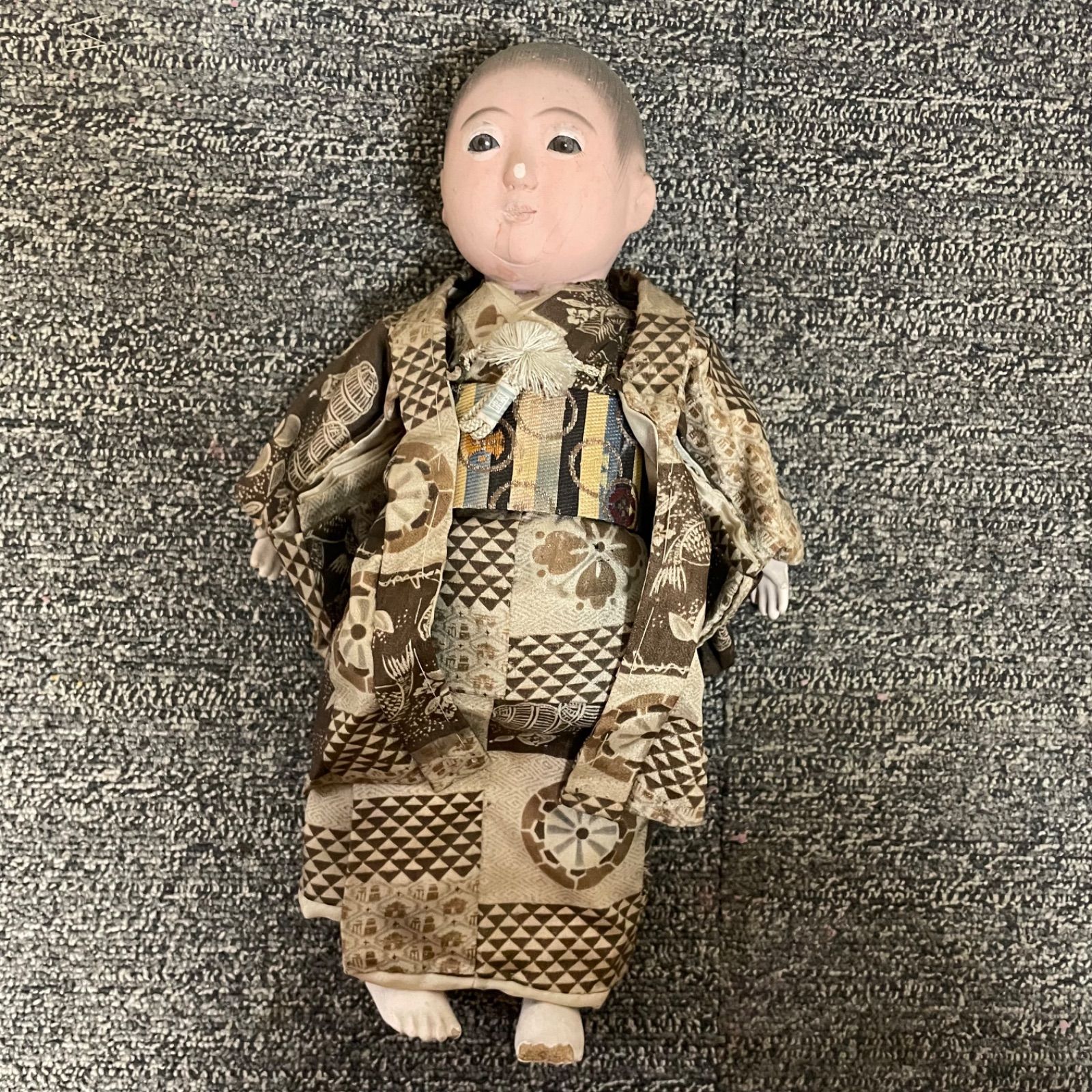 ♭ 市松人形 男の子 日本人形 レトロ アンティーク - メルカリ