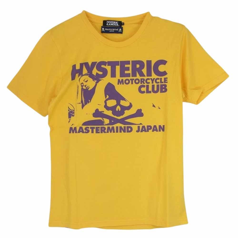 HYSTERIC GLAMOUR ヒステリックグラマー 0233CT24 × master mind マスターマインド ガール プリント Tシャツ イエロー系 【極上美品】【中古】