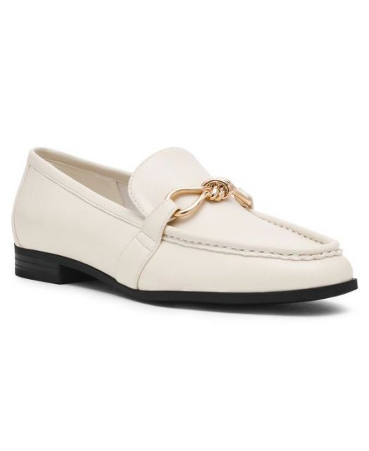 送料無料 アンクライン レディース パンプス シューズ Women s Beckett Knotted Bit Tailored Loafers Bone