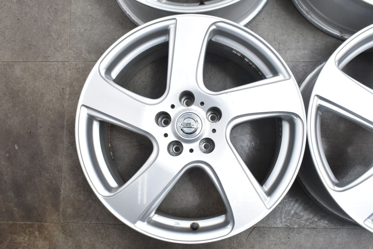 程度良好品 ニッサン 純正 18in 7.5J 45 PCD114.3 4本セット スカイライン セレナ エルグランド エクストレイル ジューク リーフ TRITUETUBI_COM