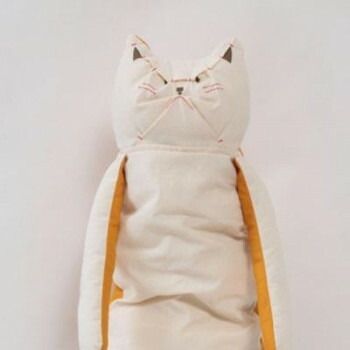 gnocco ニョッコ お座り猫クッション イエロー CU21-CT-3YL