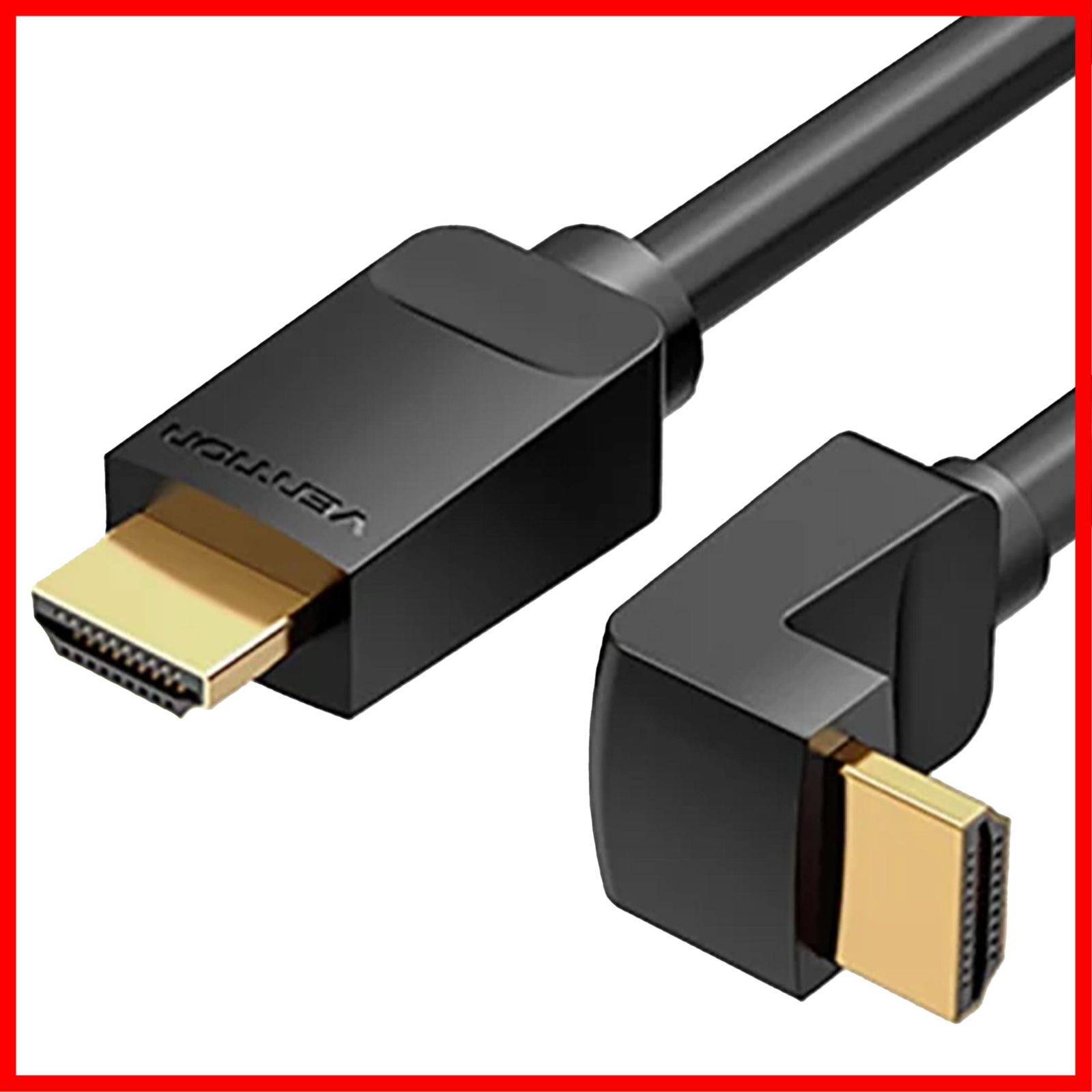 迅速発送】VENTION HDMI 直角ケーブル 90度 L字 HDMI変換 折れ 横型