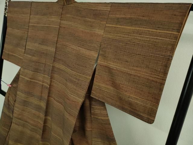 平和屋本店□極上 郡上紬 草木染 たとう紙付き 逸品 DZAB0351kh5
