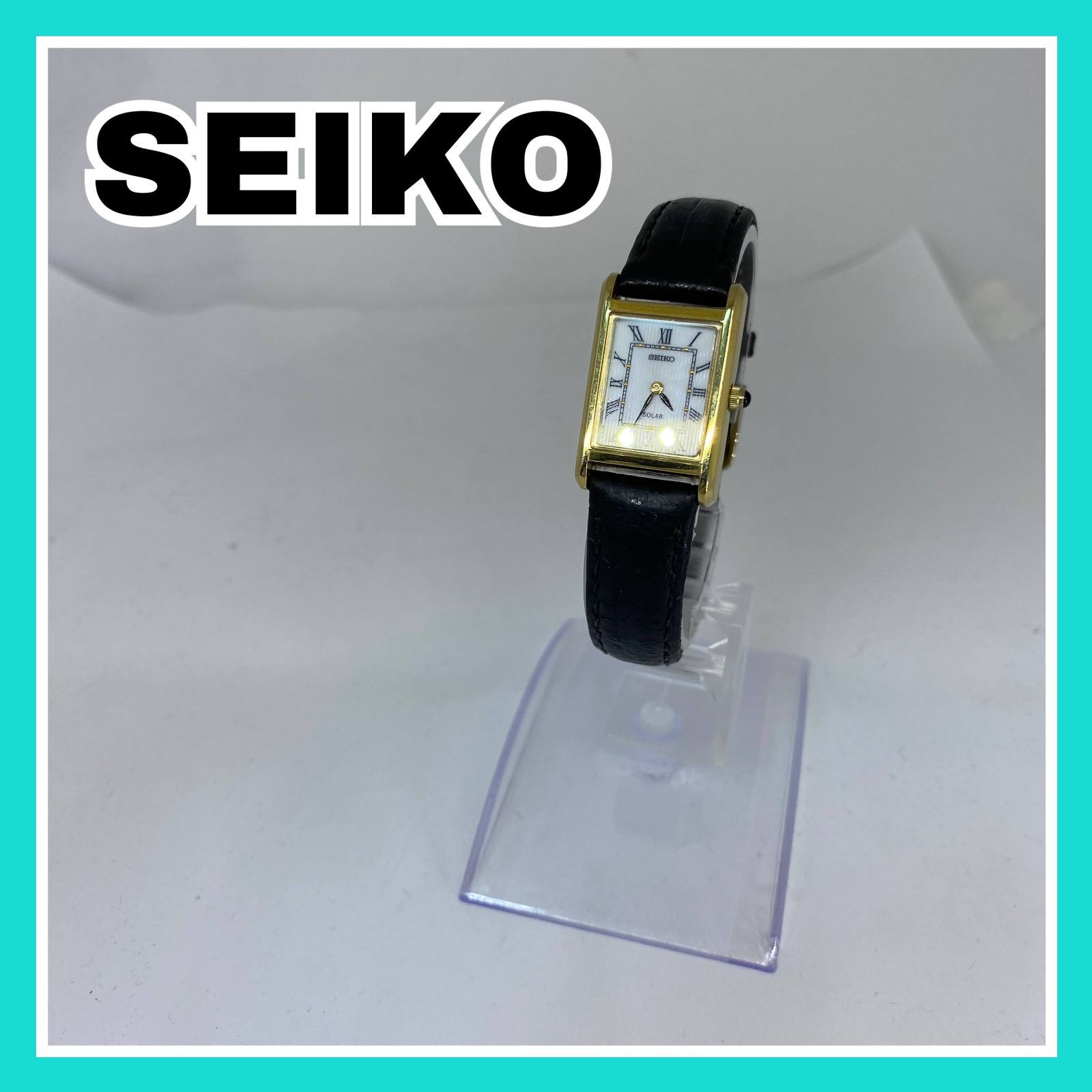 セイコー SEIKO ソーラー電波 V115-0BD0 稼働品 腕時計 レディース