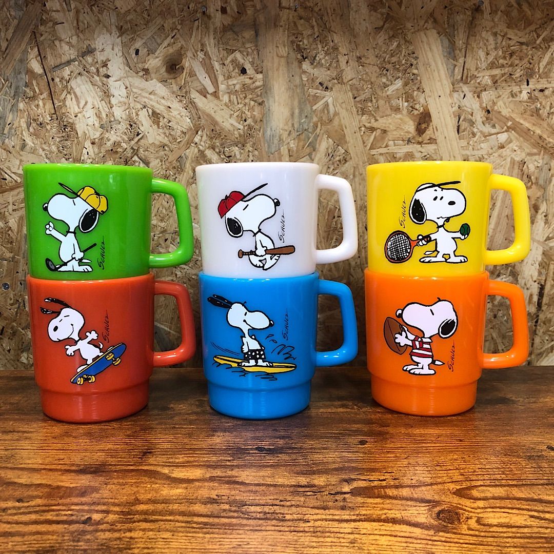 スヌーピー】 プラスチック マグカップ 6種セット スタッキング SNOOPY